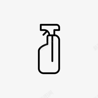 喷雾瓶清洁剂花园图标图标