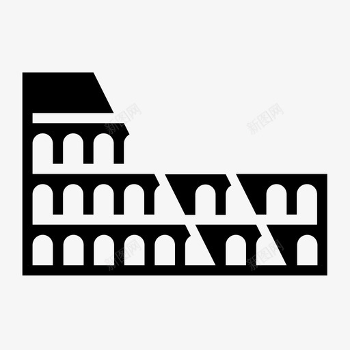 罗马圆形竞技场意大利著名地标图标svg_新图网 https://ixintu.com 意大利 景点 欧洲 目的地 结构 罗马圆形竞技场 著名地标 著名建筑