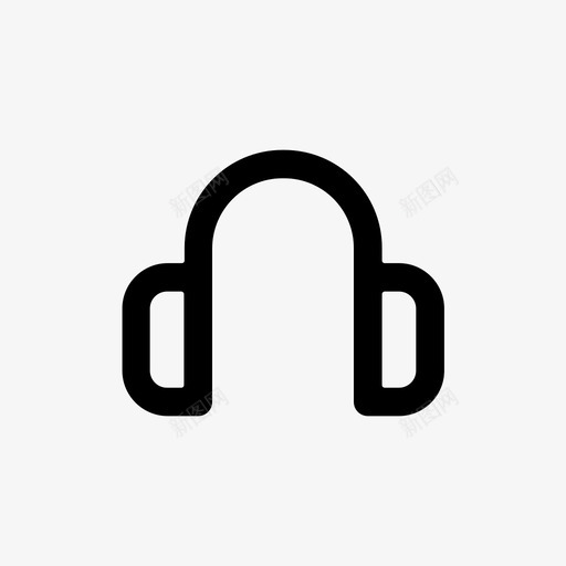 耳机音频耳罩图标svg_新图网 https://ixintu.com 听 耳塞 耳机 耳罩 音乐 音频