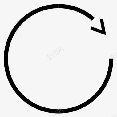 刷新时间是一个扁平的圆圈计时图标图标