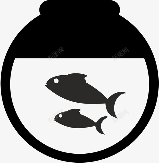 鱼缸宠物宠物鱼图标svg_新图网 https://ixintu.com 宠物 宠物鱼 水族馆 游泳鱼 金鱼 鱼 鱼缸