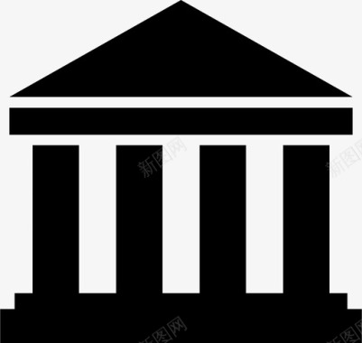 博物馆艺术建筑图标图标