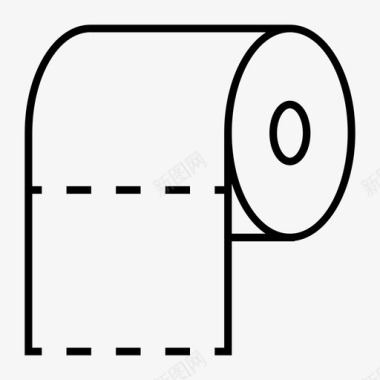 卫生纸毛巾淋浴图标图标