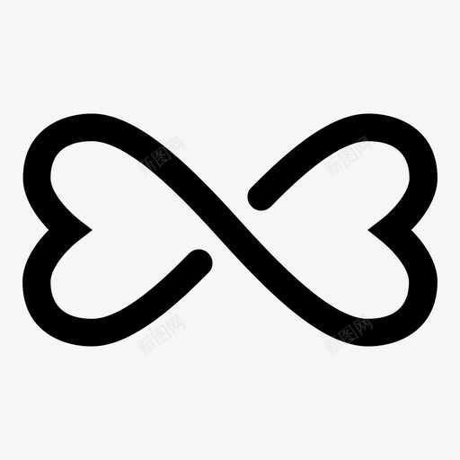 无限的爱两颗心象征图标svg_新图网 https://ixintu.com 两颗心 无限的爱 无限的象征 爱 象征 铭文