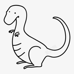 可爱的霸王龙恐龙暴龙特雷克斯图标高清图片