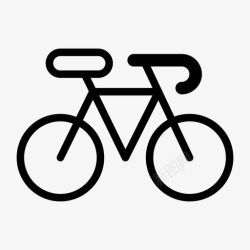 下班锻炼自行车交通工具公路自行车图标高清图片