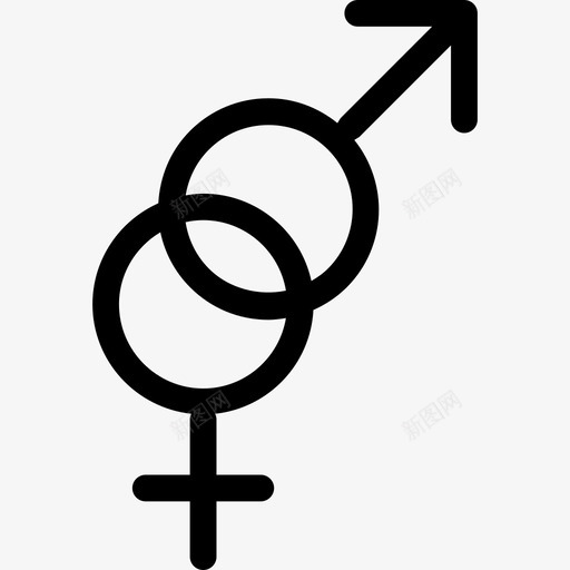 男性和女性的性别符号标志身体部位图标svg_新图网 https://ixintu.com 标志 男性和女性的性别符号 身体部位
