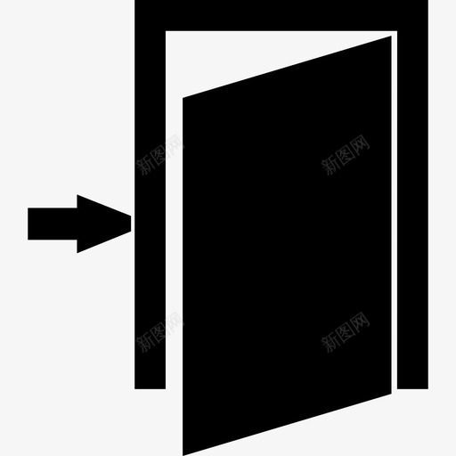 出口通道登出图标svg_新图网 https://ixintu.com 入口 出口 登出 离开 通道 门口