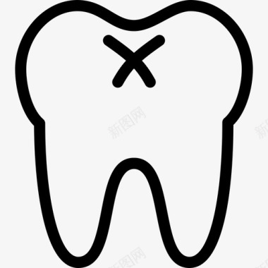 牙齿形状科学图标图标