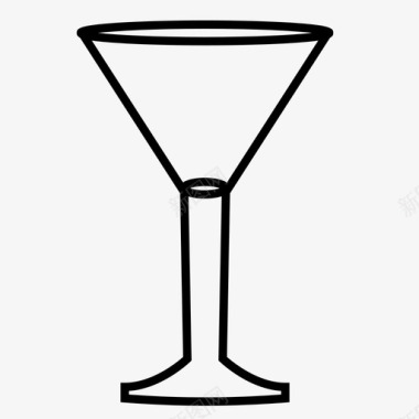 鸡尾酒马提尼酒杯图标图标