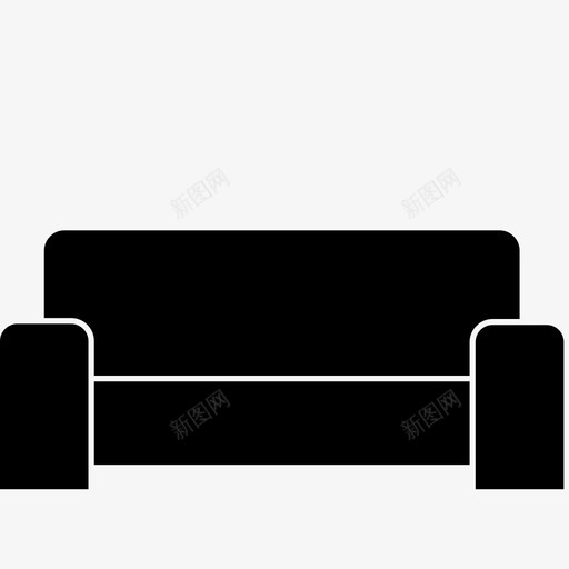 沙发沙发垫家具图标svg_新图网 https://ixintu.com 休息室 家具 放松 沙发 沙发垫