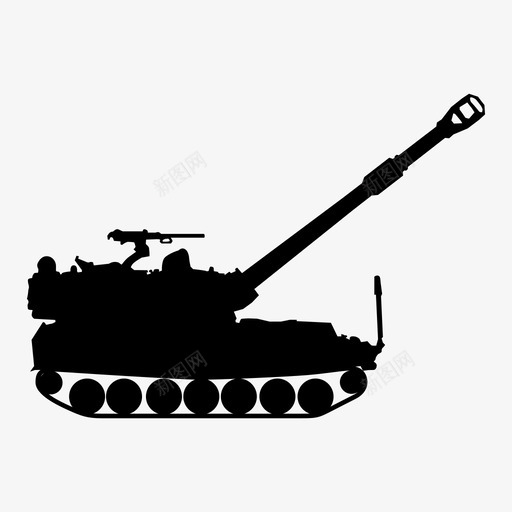 坦克战斗枪图标svg_新图网 https://ixintu.com 军用 军用车辆 坦克 射击 战争 战斗 枪 榴弹炮