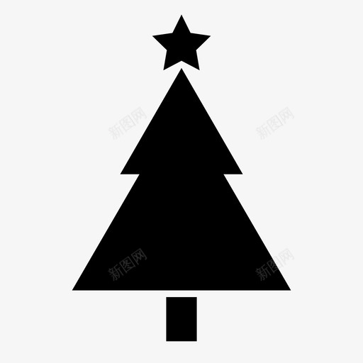 圣诞树圣诞节冬季图标svg_新图网 https://ixintu.com 假日 冬季 圣诞树 圣诞节 圣诞装饰 礼物 装饰