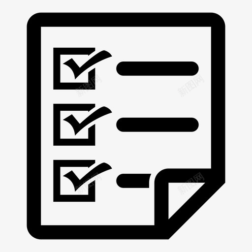 清单计划有组织图标svg_新图网 https://ixintu.com 列出 完成 有组织 核对 核对清单 清单 计划 议程