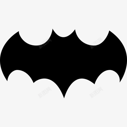 黑色蝙蝠形张开翅膀动物随机图标svg_新图网 https://ixintu.com 动物 随机图标 黑色蝙蝠形张开翅膀