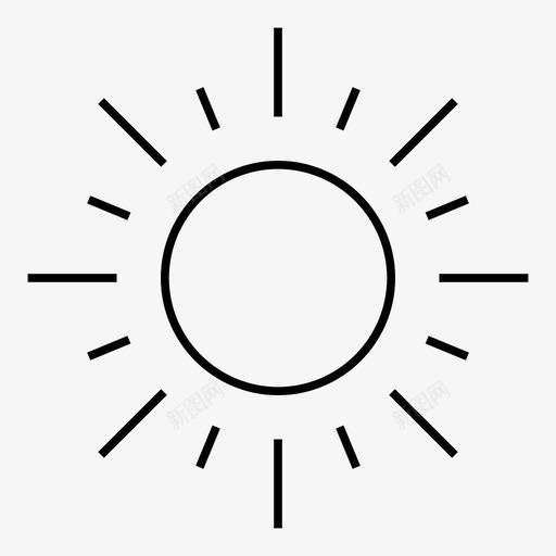 太阳晴天阳光图标svg_新图网 https://ixintu.com 天气状况 天气要素 太阳 学期 时间 晴天 温暖 阳光