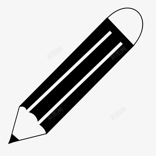 铅笔作曲涂鸦图标svg_新图网 https://ixintu.com 书写 作曲 删除 张贴 涂鸦 画画 编辑 铅笔
