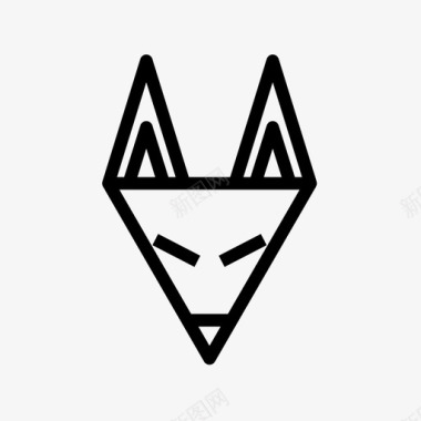狐狸野生动物简单图标图标