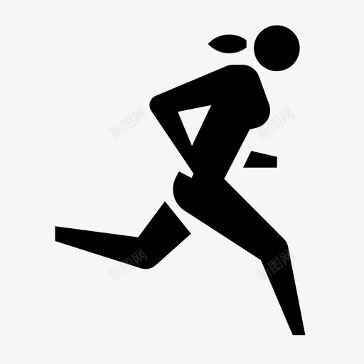 跑步者人比赛图标svg_新图网 https://ixintu.com 人 女人 比赛 跑步 跑步者 运动 锦标赛
