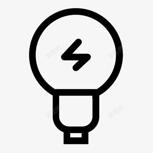 灯泡创意电子图标svg_新图网 https://ixintu.com 创意 灯泡 照明 电子
