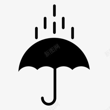 雨伞天气雨天图标图标