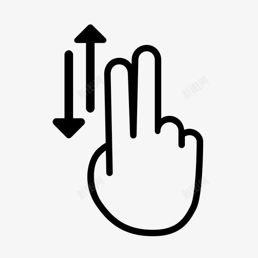 两个手指垂直滚动指向垂直滚动图标svg_新图网 https://ixintu.com ux 两个手指 两个手指垂直滚动 垂直滚动 工具 平板电脑 指向 滑动 点击 触摸 触摸手势