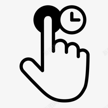 一个手指按住单行一个手指拇指伸出按住图标图标
