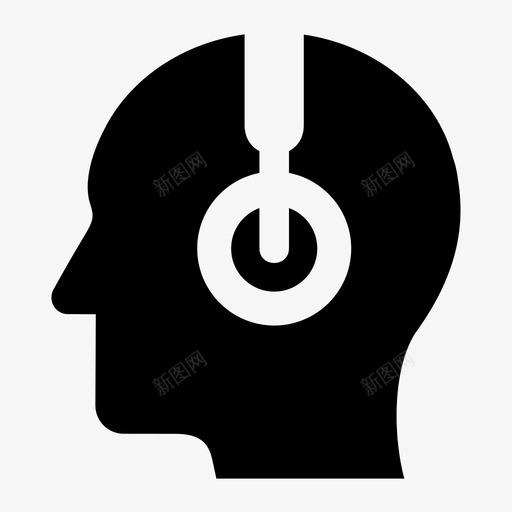 耳机耳戴式耳机一体式耳机图标svg_新图网 https://ixintu.com 一体式耳机 人 侧视图 入耳式耳机 听音乐的人 声音 技术 耳戴式耳机 耳机 音乐播放器