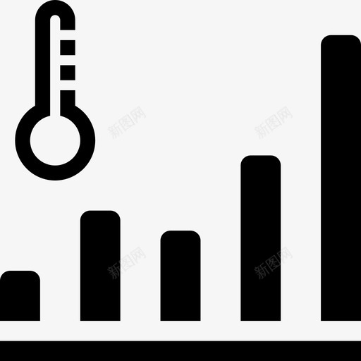 气候变化柱状图全球变暖图标svg_新图网 https://ixintu.com 全球变暖 城市防灾 天气 柱状图 气候变化 温度 科学