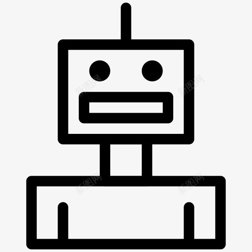机器人机械人图标svg_新图网 https://ixintu.com 人 形状 机器 机器人 机械 科幻 线图标
