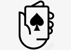 握柄黑桃扑克牌魔术师握柄图标高清图片