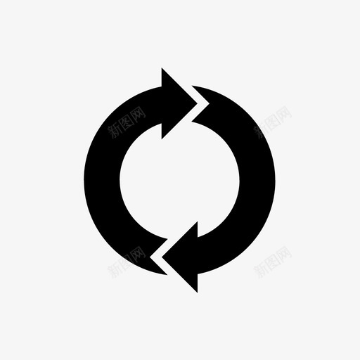 刷新连续循环图标svg_新图网 https://ixintu.com 刷新 回收 循环 更新 连续 重新加载