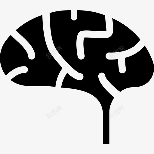 大脑实体图标形状svg_新图网 https://ixintu.com 人 人类 器官 大脑 实体图标 形状 智能 男人 男性 神经元 神经系统 身体部位-实心