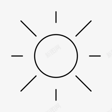 阳光明亮气候图标图标