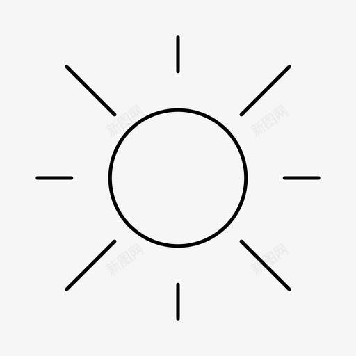 阳光明亮气候图标svg_新图网 https://ixintu.com 天气 明亮 气候 温暖 炎热 阳光