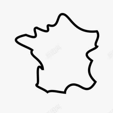 法国欧洲地理位置图标图标