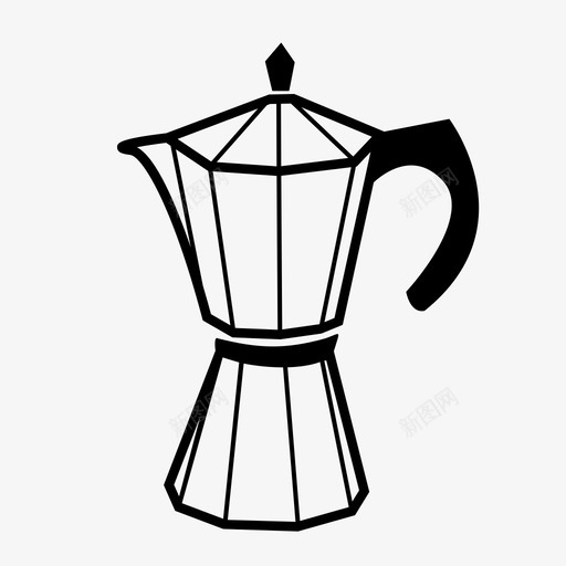 摩卡壶咖啡咖啡机图标svg_新图网 https://ixintu.com 准备咖啡 制作咖啡 咖啡 咖啡壶 咖啡机 摩卡壶