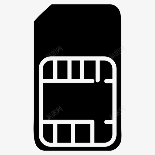 sim卡技术保存的数据图标svg_新图网 https://ixintu.com sim卡 保存的数据 技术 电话信息 电话卡 联系人 芯片