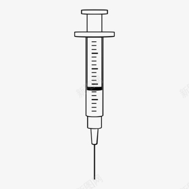 皮下注射针接种注射图标图标