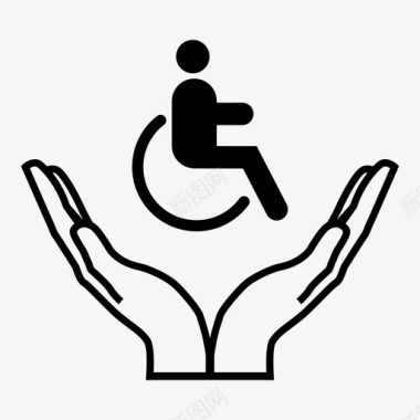 残疾人支持服务轮椅iconlocal图标图标