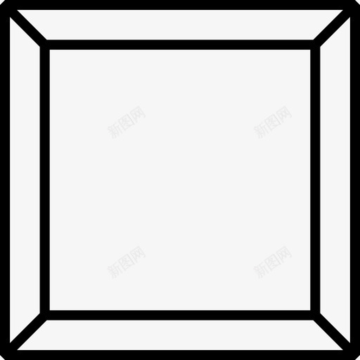 框架盒子表格图标svg_新图网 https://ixintu.com 中空正方形 带框镜子 框架 正方形 物体 盒子 相框 表格 轮廓 镜子