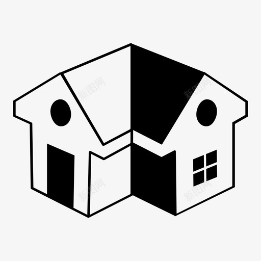 房屋金融房屋贷款图标svg_新图网 https://ixintu.com 房屋 房屋贷款 独栋房屋 独立房屋 金融