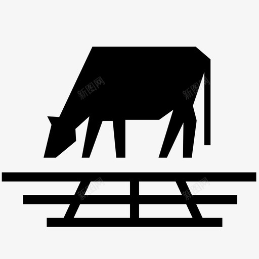 牛栏格栅牲畜图标svg_新图网 https://ixintu.com 哺乳动物 格栅 牛栏 牧场 牲畜 肉 金属 铁路 防护 障碍物