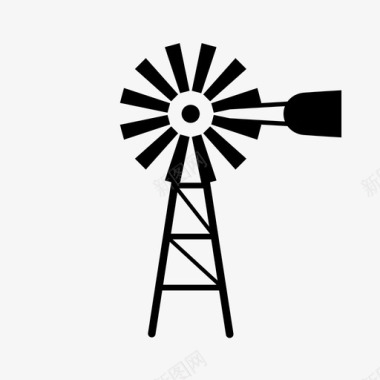 风车农场农民图标图标