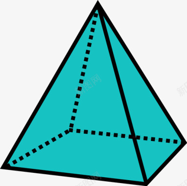 金字塔三维三维形状图标图标