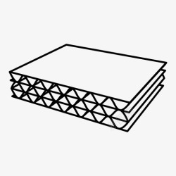 棕色纸板纸板箱棕色分层图标高清图片