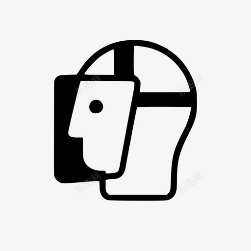 面部防护防护防护面具图标svg_新图网 https://ixintu.com iso7010强制性行动标志 安全 安全面具 要求 规则 防护 防护面具 面部防护
