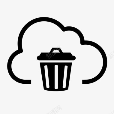 垃圾云垃圾垃圾桶图标图标