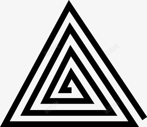 三角形螺旋三角形符号学图标svg_新图网 https://ixintu.com 三角形 三角形螺旋 历史符号 古代符号 符号学