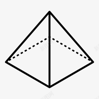 金字塔透明三维四面体图标图标